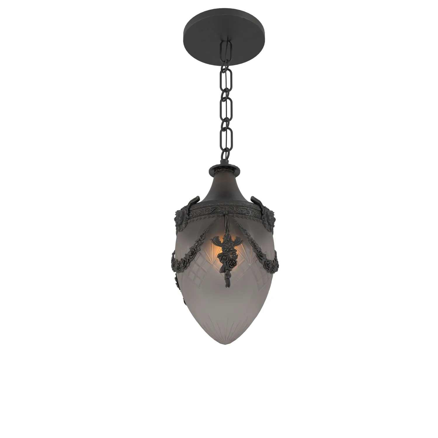 Edwardian Cut Glass Pendant PBR 3D Model_01